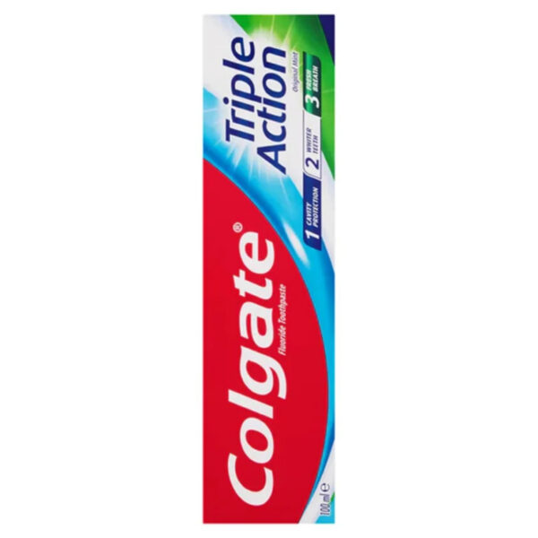 خمیر دندان 3 کاره کلگیت  Colgate مدل TripleAction با رایحه نعنا حجم 100ml