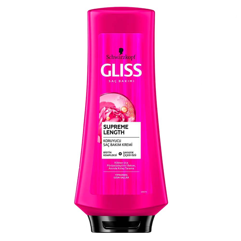 نرم کننده مو گلیس GLISS مدل:Super Length مناسب موهای بلند و آسیب دیده حجم:360ml