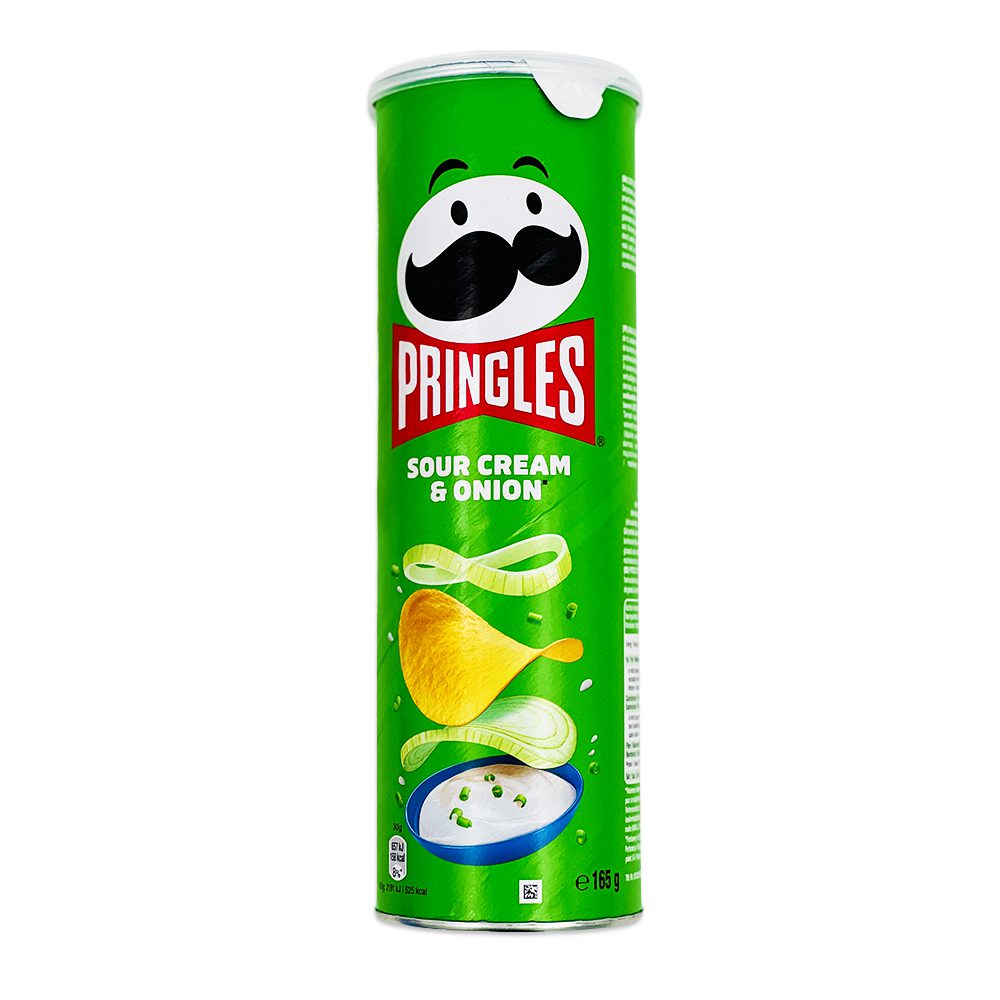 چیپس پرینگز Pringles با طعم پیاز و خامه ترش وزن:165g