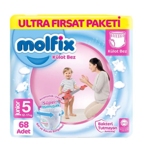 پوشک مولفیکس Molfix شورتی سایز5 عددی 68